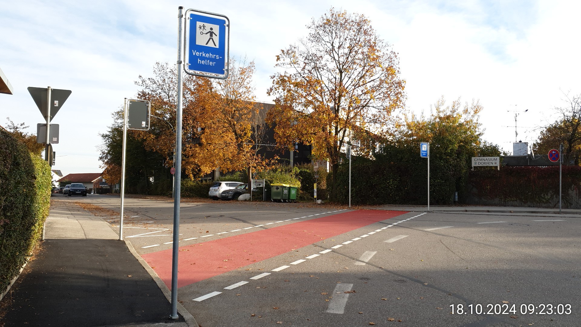 Neuer Verkehrshelferübergang + Sicherung Querung Förderzentrum